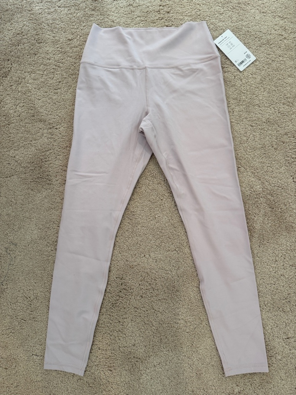 Athleta Pale Blush Pink Transcend Leggings L Large NWT